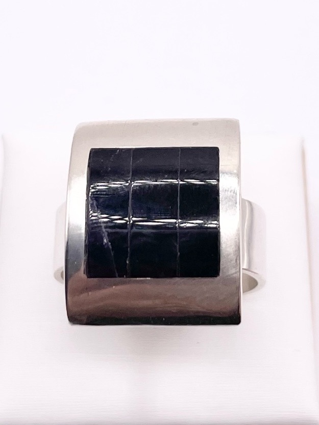 Size 10.5 Jay King Modern Black Sterling Silver Statement Ring